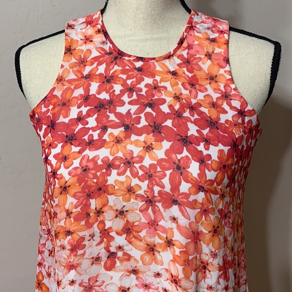 Calvin Klein Colorful Floral Print Dress Size 2P - Picture 2 of 6